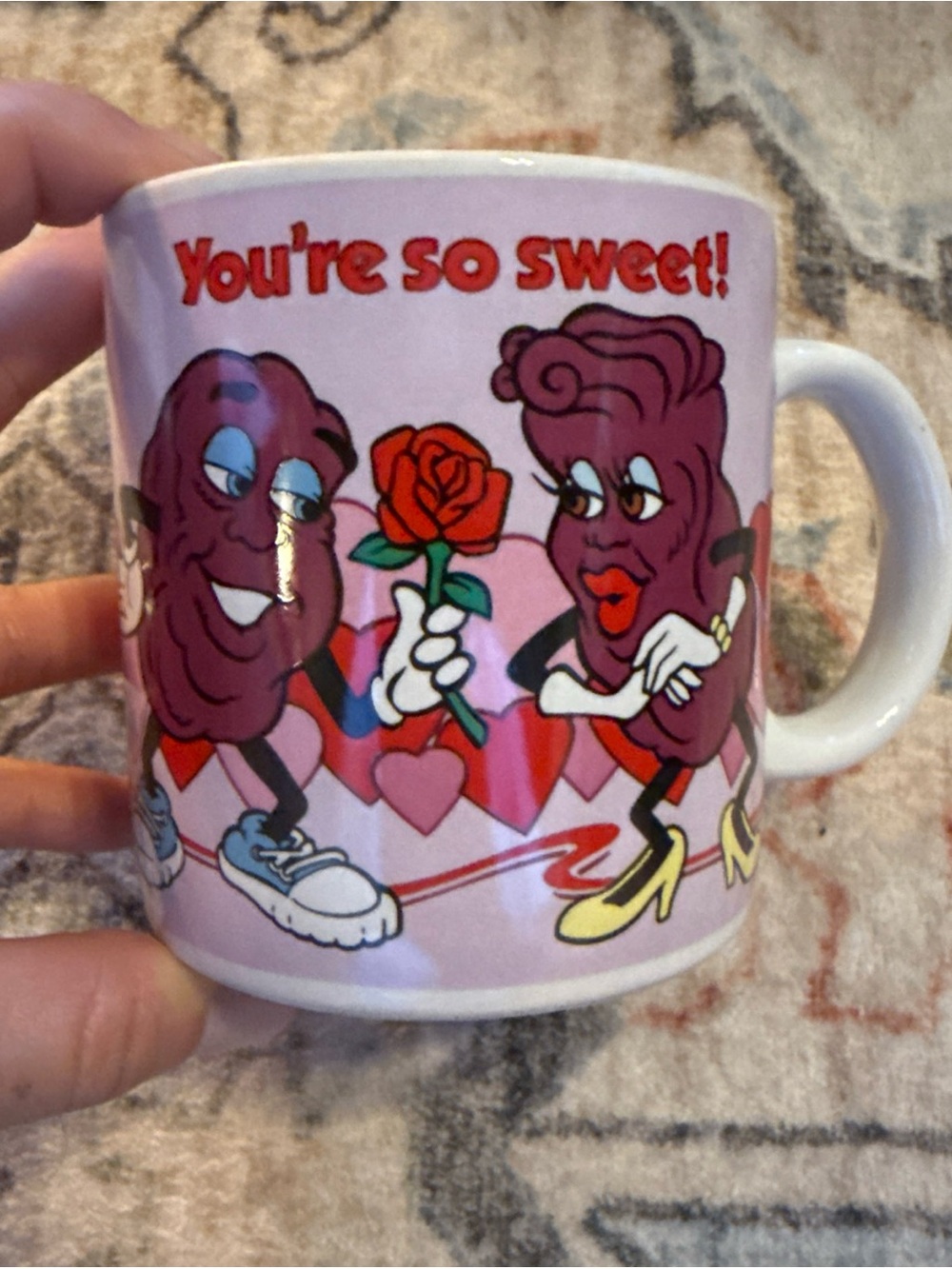 Vintage The California Raisins You're So Sweet Coffee Mug 1988 Calrab Applause